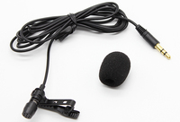 Mini micro à pince plaqué or de 3.5mm Microphone cravate Lavalier