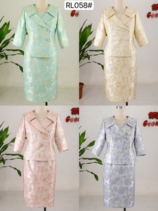 2024 Geenlinm Latest Woman Outfit Plus Size 3pcs Set Church Dress Suit Elegant Outfits for Mother of <b>the</b> Bride - Product Image 6