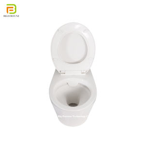 Toilette murale ronde en céramique européenne salle de bain toilette suspendue commode en porcelaine blanche p piège toilette suspendue sans rebord - Product Image 5
