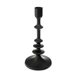 Candelabro de 1 quemador en metal negro 12x26cm - Product Image 1