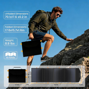 Panneaux solaires monocristallins noirs ALECTER APH-FB147 à bas prix, 120W, 24% d'efficacité, étanches IP65, pliables - Product Image 4