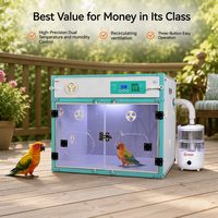 Couveuse pour perroquets avec contrôle intelligent de la température et de l'humidité, cage de couvaison pour perroquets moineaux et conures et autres oiseaux