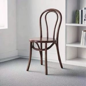 Commercio all'ingrosso del ristorante Cafe personalizzato cuscino di seduta di colore del legno all'aperto impilato <span class=keywords><strong>ferro</strong></span> <span class=keywords><strong>Thonet</strong></span> sedia per la cerimonia del giardino di nozze sedia - Product Image 1