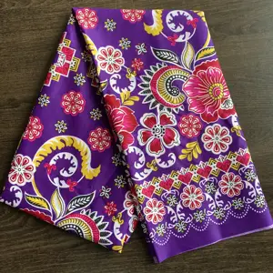 Factory price sarong polyester traditional design peach skin fabric batik Indonesia