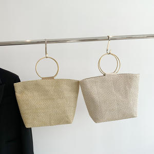 2025 Women's Braided Handbag Single Strap French Simple Ring <b>Large</b> Capacity Fashion <b>Bag</b> New Year's New Style <b>Zip</b> Two Ladies - Product Image 3