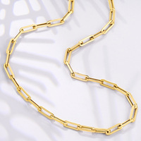 Настоящее Твердое 18k золото ювелирные изделия делая поставки au 750 новый дизайн женское простое ожерелье с цепочкой Подлинная 18ct бумажный зажим цепь