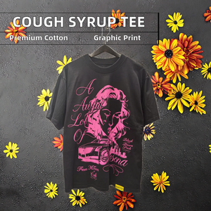 เสื้อยืดพิมพ์ลาย 3 มิติ แขนสั้น ทรงโอเวอร์ไซส์ ยูนิเซ็กส์ สตรีทแวร์ แฟชั่น  แบบเปล่า สำหรับสกรีนโลโก้ สไตล์วินเทจอเมริกัน - Product Image 2