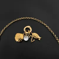 Collier en Chaîne de Corde en Acier Inoxydable eManco, Style Ludique Naturel avec Pendentif Numérique Coquillage, Bijoux DIY, Expédition en 48 Heures