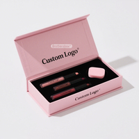 Boîte à cosmétiques en carton magnétique de luxe recyclable, design personnalisé, gloss à lèvres, rouge à lèvres, blush, anticernes, maquillage, avec insert en EVA