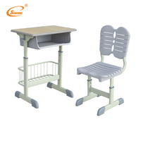 Ensemble de bureau et de chaise de classe moderne avec chaises ergonomiques pour les élèves, mobilier scolaire réglable en hauteur