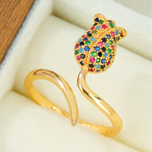 2026 Classic Trendy Mothers Day <b>Gift</b> Adjustable Rose Gold Plated Brass Cubic Zircon Engagement Ring for Women - Product Image 2