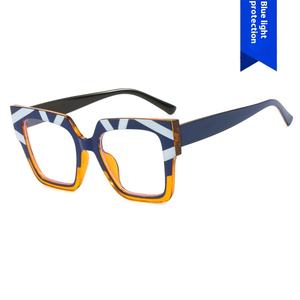 Óculos Estilosos Unissex de Moda Europeia Americana com Grande Armação em Forma de Olho de Gato, Material PC com Bloqueio de Luz Azul - Product Image 6