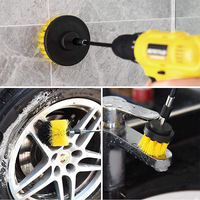 Kit d'embouts de brosses de nettoyage en nylon pour perceuse, brosses de nettoyage puissantes pour roues de voiture, pneus, vitres