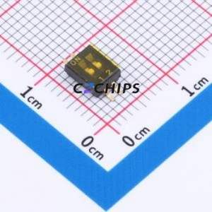 HY-DSHP02TS DIP Switch SMD-4P,4.2x5.4mm Switch Flat Toggle, Groove Type Single Pole Single Throw 2 Gull Wing Type - Product Image 1