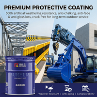Revêtement liquide acrylique polyuréthane gris trafic (RAL7042) certifié HG/T2454, résistant à la pulvérisation de sel 500H pour structures métalliques en acier