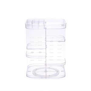 Moda Simple fábrica al por mayor personalizado transparente <span class=keywords><strong>360</strong></span> giratorio cuadrado desmontable caja de almacenamiento de cuidado - Product Image 1