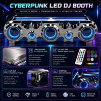 Support de lumière DJ pliable, console LED à 5 anneaux avec cadre en acier, console lumineuse personnalisable pour club, KTV, événement, scène