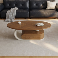 Table basse de salon élégante de luxe haut de gamme, design créatif, table basse moderne en pierre, table basse ovale à vendre