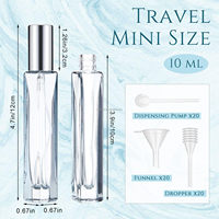 Flacon vaporisateur de parfum rechargeable en verre de 10 ml, brume fine, portable, pour voyage, avec bouchon hermétique