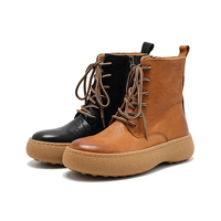 Bottines en daim vintage pour femmes, talon haut, lacets, semelle en caoutchouc pour l'hiver