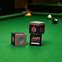 ASN WJQK-02 Craie de billard premium 22 mm, emballage en feuille d'argent, craie carrée pour queue de billard, haute friction, antidérapante