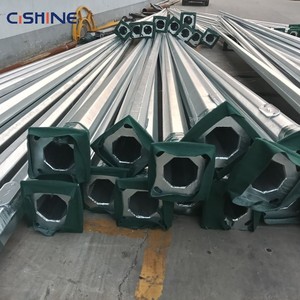 Poteau d'éclairage de rue conique galvanisé Cishine Factory en acier de 4M, 6M, 8M, 10M, 12M, <span class=keywords><strong>colonne</strong></span> de lampadaire conique pour routes - Product Image 4