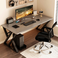 Bureau d'ordinateur moderne pour la maison et le bureau Table de sport électronique avec chaise confortable Établi d'étude simple dans la chambre à coucher Panneau de style bois
