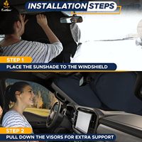 Professionnel Pulato argent 190T matériel réfléchissant camion avant pare-brise pare-soleil pochette de rangement pliable Protection UV couverture