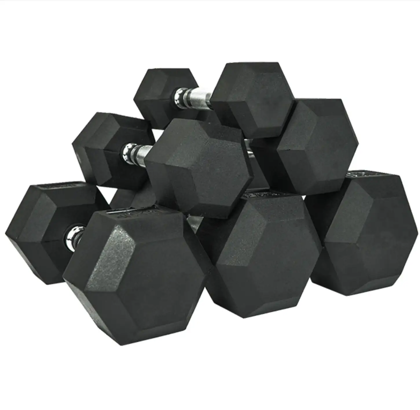 Dumbbell Karet Hex, Kualitas Tinggi untuk Mesin Peralatan Gym/Produk Latihan untuk Lansia