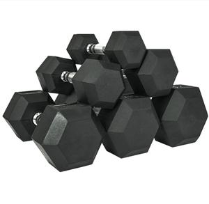 Haltères hexagonales en caoutchouc de haute qualité, équipement de gymnastique, produits d'exercice <span class=keywords><strong>pour</strong></span> les personnes âgées, vente en gros - Product Image 1