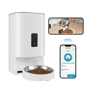 Tuya Smart Pet Feeder 4L Automatique En Acier Inoxydable Bol Wifi Téléphone Mobile App Télécommande Portable Intérieur Distributeur De Nourriture Chiens - Product Image 1