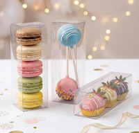Boîtes à macarons et boîtes à cadeaux en plastique écologique transparent, emballages personnalisables pour gâteaux et bonbons