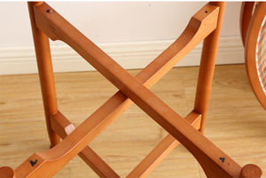 Salon moderne Table basse double couche de bureau en bois massif rotin et verre Petite table basse amovible portable pour l'extérieur - Product Image 3