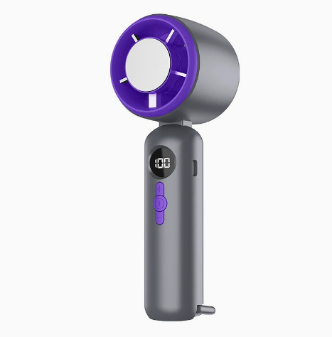 Pocket Size Turbine Handheld Fan USB Rechargeable Folding Mini Semiconductor Cooling Brushless High Speed Motor Outdoor Use
