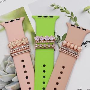 Correa de reloj de lujo, Charms para <span class=keywords><strong>Apple</strong></span> <span class=keywords><strong>Watch</strong></span>, anillo decorativo de diseño de flores para <span class=keywords><strong>Apple</strong></span> <span class=keywords><strong>Watch</strong></span> - Product Image 5