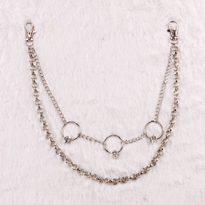 Skull Double Layer <b>Waist</b> <b>Chain</b> Zinc Alloy Hip Hop Punk Style Pants <b>Chain</b> Daily Wear - Product Image 4