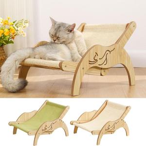 Kedi Scratcher kurulu ahşap çerçeve kedi tırmalama yatak 3 In 1 tırmalama sütunu Anti-Scratch oyuncaklar pençe kanepe kazıyıcı kediler için - Product Image 3