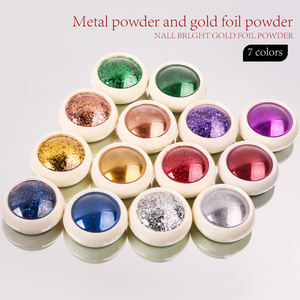 Ultra-brillante titanio dorado Pastel Foil Magic Mirror Powder Flash Nail Jewelry con galvanoplastia polvo acrílico para Nail Art - Product Image 2