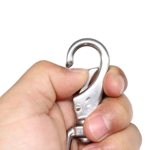 Kait jepret putar logam baja tahan karat, klip <span class=keywords><strong>Carabiner</strong></span> putar 304/316 untuk gantungan kunci - Product Image 4