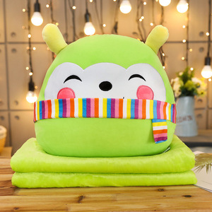 Nette karton 3 in 1 reise kissen geschenk weiche baby schlaf blatt plüsch tier decke geschenk - Product Image 4