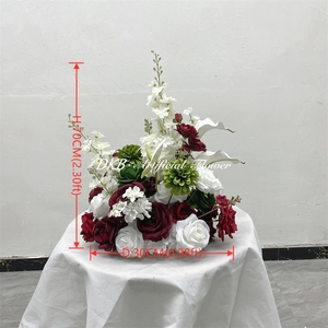 Hot Selling red <b>Flower</b> Ball Artificial table <b>Flowers</b> Wedding Centerpieces for party Decorations - Product Image 2