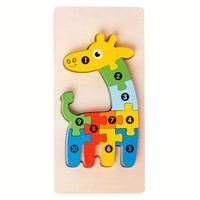 Bloques de Construcción de Madera Ecológicos Personalizados OEM ODM para la Educación Temprana, Rompecabezas de Animales y Transportes para Niños
