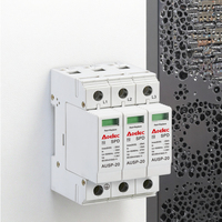 Dispositif de protection contre les surtensions modulaire Aoelec AUSP-20 pour rail DIN (SPD) 3P certifié CE IP20 10kA avec boîtier PA66 résistant au feu