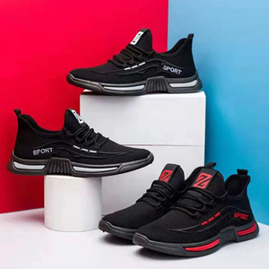 Nuevas Zapatillas Deportivas Negras Casuales Transpirables con Cordones de Malla, Ligeras y Cómodas para Hombre, Ideales para Correr y Fitness - Product Image 2