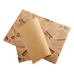 Papel de Envolver Alimentos Biodegradable para Hamburguesas y Sándwiches, Papel Antigrasa de Grado Alimenticio, Papel para Envolver Alimentos con Logotipo Personalizado Impreso - Product Image 1