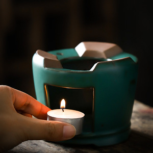 Shangyan Ceramic <b>Candle</b> Warmer Dark Green <b>Small</b> Stove For Tea Set Home Decorate - Product Image 1