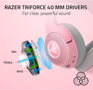 Casque sans fil Bluetooth RGB Kitty V2 avec oreillettes et coussinets - Casque Chroma Razer Kraken Kitty V2 BT 5.2-40 mm - Product Image 3