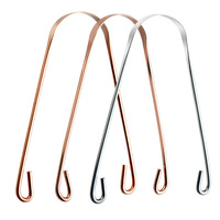 Grattoir à langue en cuivre pur en forme de U, nettoyeur de langue rafraîchissant l'haleine, brosse à langue pour soins bucco-dentaires, outil apaisant pour la langue, éliminateur de gerçures linguales