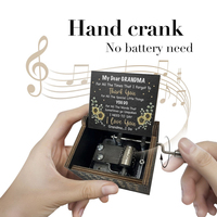 Boîte à musique en bois à manivelle de Game of Thrones - Rétro 18 notes Caja Musical Navidad Cadeau festif