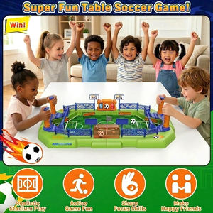 Jeu <span class=keywords><strong>de</strong></span> <span class=keywords><strong>table</strong></span> <span class=keywords><strong>de</strong></span> football pour enfants <span class=keywords><strong>de</strong></span> 8 <span class=keywords><strong>à</strong></span> 12 ans avec deux flippers, un sonnette <span class=keywords><strong>de</strong></span> <span class=keywords><strong>but</strong></span> et un rangement intégré pour les ballons - Product Image 3